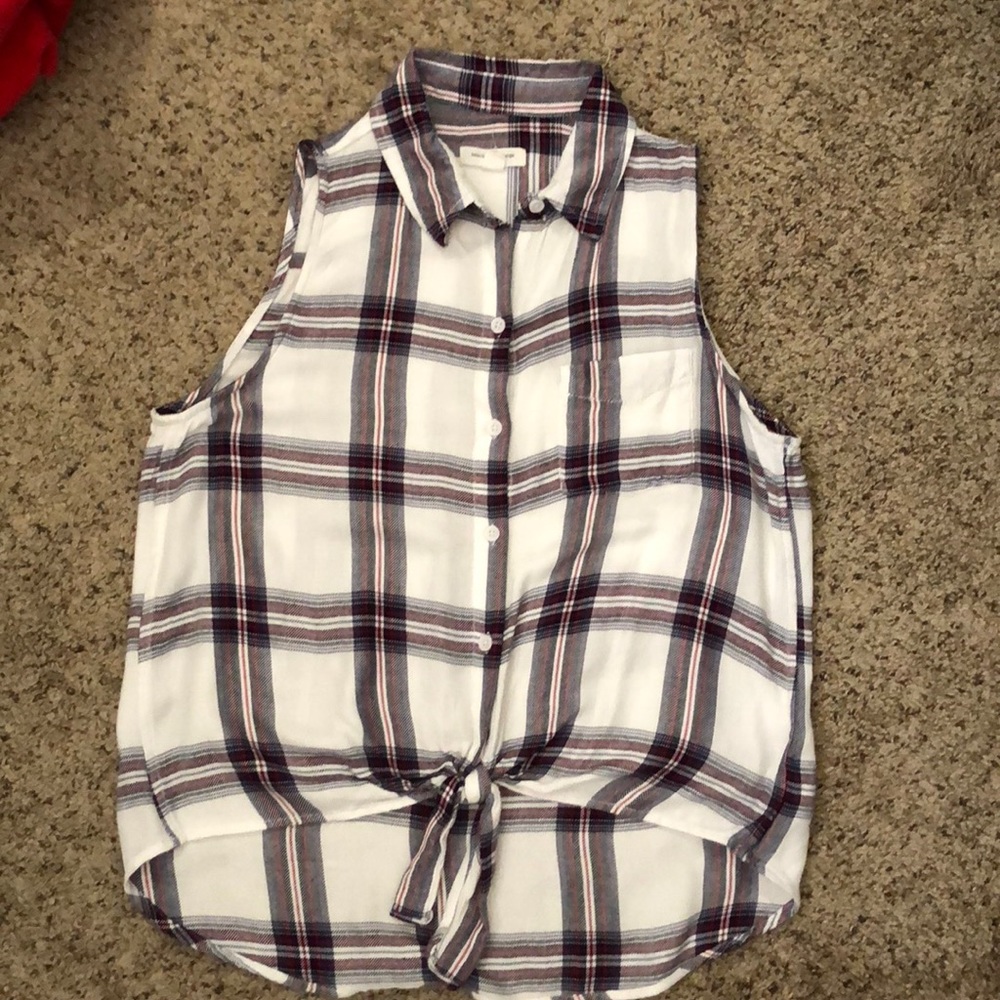Front tie blouse